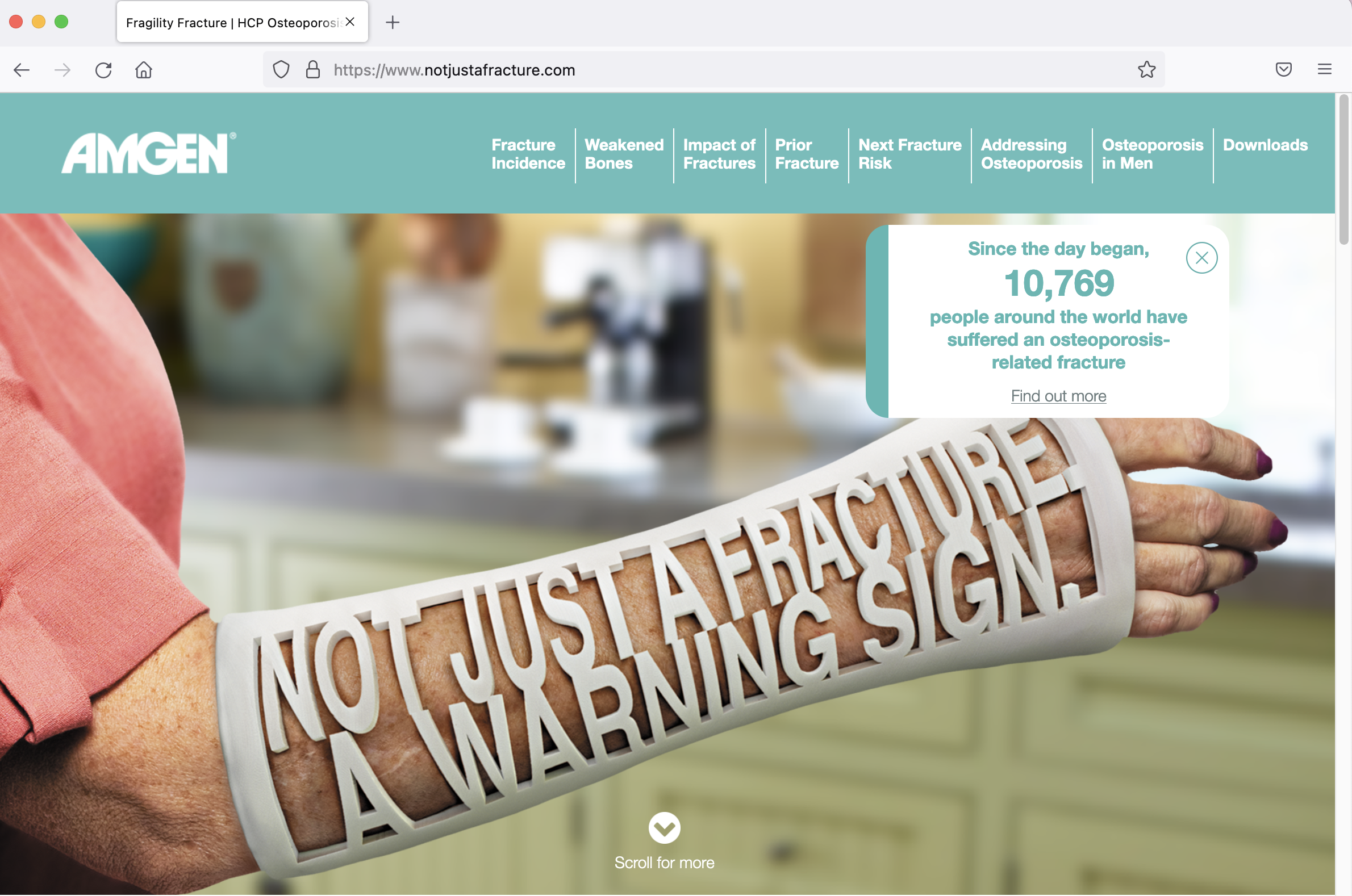 Amgen microsite